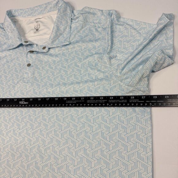 Cutter & Buck CBUK Polo Shirt Mens Size XXL Breathable Golf Light Blue - Picture 7 of 8